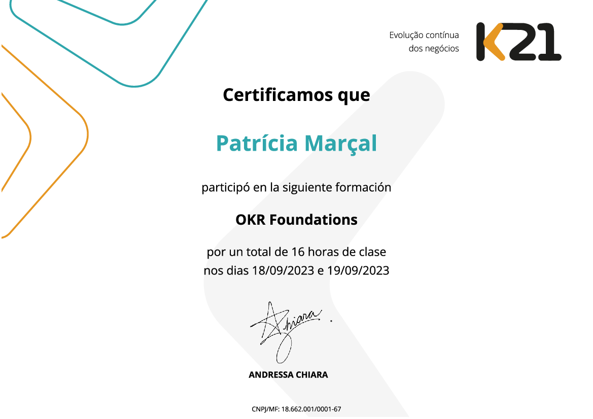 Certificado K21